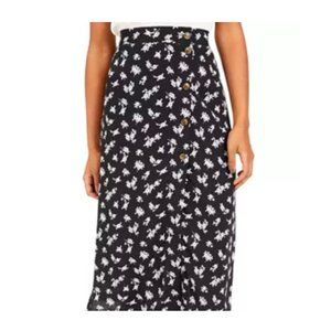 Ultra Flirt Black & White Midi Skirt